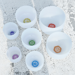 Successo smerigliato Charka Design Crystal Sound Bowl quarzo canto ciotole di cristallo Set 432Hz Tacas De Cristal De quarzo - Product Image 2