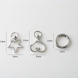 Zhubi vòng hợp kim kẽm Móc chìa khóa kim loại vàng hồng bạc giữ lại vòng tròn vòng chìa khóa kết nối tự làm dây chuyền điện thoại - Product Image 2