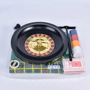 ชุดชิปโป๊กเกอร์สำหรับคาสิโน5 1วงล้อรูเล็ตแบบรัสเซียขนาด10นิ้วพร้อมถาดพลาสติกหมุนทนทาน - Product Image 4