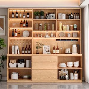 Oak <b>Sideboard</b> Wall Mounted Tall <b>Cabinet</b> 900mm Plus Solid Wood Storage Wine <b>Cabinet</b> Living Room <b>Kitchen</b> Use - Product Image 3