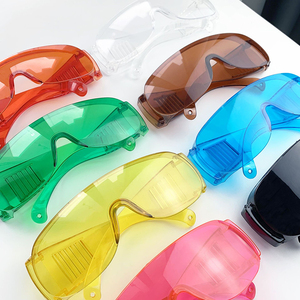 100MOQ 이상 UV400 전체 보호 다크 안전 안경 눈 보호 고글 블랙 컬러 사이드 실드 - Product Image 4