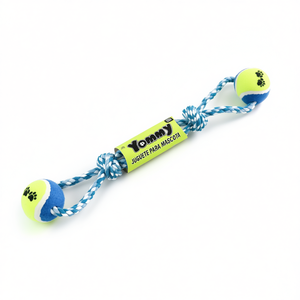 Juguete de Cuerda con Dos Pelotas de Tenis Yommy de 38 cm, Juguete Interactivo para Mascotas - Product Image 3
