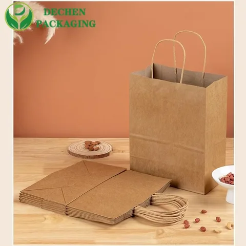 Twisted Handle Kraft Paper Shopping Bag