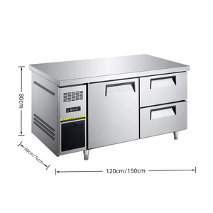 Réfrigérateur-congélateur sous comptoir Nuelead NE-972 à double température, une porte, sans givre, affichage numérique, table de préparation, capacité 290L, écoénergétique - Product Image 3
