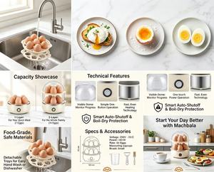 Nouveautés 2026 : <span class=keywords><strong>Cuiseur</strong></span> à œufs électrique double couche, modèle Pingouin Nutricook, cuisson rapide, vente en gros usine pour usage domestique - Product Image 4