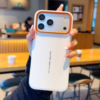 Coque de luxe pour iPhone 17 avec cadre d'appareil photo contrastant pour iPhone 16 Pro, coque de protection anti-choc