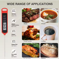 Vente en gros Thermomètre de cuisine numérique intelligent BBQ en plastique contrôle électroniquement la température de cuisson de la viande au four pour usage domestique