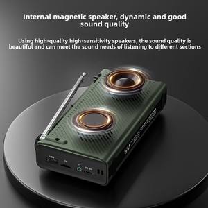 2025 新款 SANSUI F69 便携式收音机视频播放器，双扬声器，可充电，支持 BT 1080P 视频、FM 收音机，便携功能 - Product Image 2