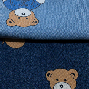 Tela Vaquera Ecológica con Estampado de Dibujos Animados, Lindo Oso Panda, Diseño Personalizado Exquisito, OEM 300M, Suave y Cómodo para Niños - Product Image 4