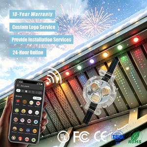 30MM Rgbw Eave Led Pixel Point <strong>Lights</strong> 12V 24V 36V IP68 Warm White Gemstone Permanent Outdoor Christmas Lighting - Product Image 1
