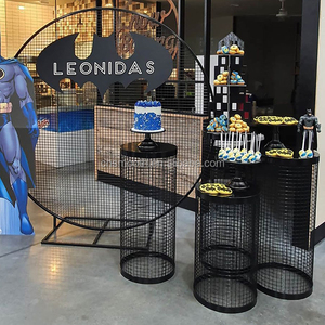 Arco Rotondo Nero per Decorazioni Matrimoniali, Supporto per Fiori e <span class=keywords><strong>Palloncini</strong></span> con Rete, 2m - Product Image 3