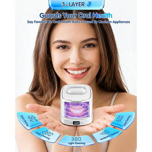 Nuevo Producto Limpiador Dental Ultrasónico Multifuncional de 320 ml con 5 Modos y Luz UV para Retenedores y Protectores Bucales Nocturnos - Product Image 2