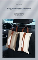 Pochette de rangement multifonctionnelle en cuir pour voiture, suspendue, imperméable, réutilisable, avec poche, organiseur d'intérieur de voiture