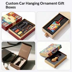 Soporte para Teléfono Móvil para Coche, Caja de Regalo de Aromaterapia, Cartón Gris, Decoración Rectangular Colgante, Caja de Color, Embalaje Personalizado con Protección UV - Product Image 6