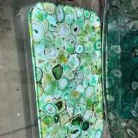Panneaux muraux en pierre rétroéclairés Lumistone, Agate Bleue, Onyx, pour intérieur, en marbre, agate, cristal, onyx, avec éclairage mural