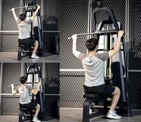 Machine de musculation commerciale multifonctionnelle pour tirage latéral haut et bas, équipement d'entraînement assis pour les muscles du dos en parallèle, matériel de gym