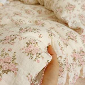 Funda de Edredón de Algodón Muselina con Estampado Floral, Diseño Personalizado OEM ODM, Estilo Princesa Chic, Suave y Transpirable, para Dormitorio de Niñas - Product Image 4