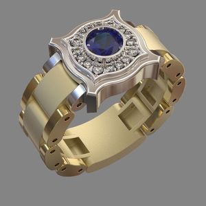 Anello da uomo bicolore con accenti rotondi, stile western audace, accessorio alla moda per feste, idea regalo - Product Image 5