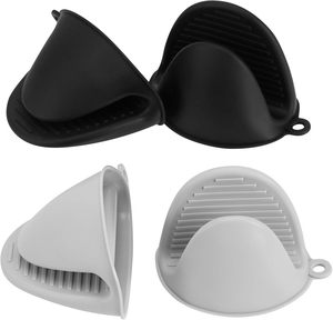 Mini-gants de four en silicone résistants à la chaleur, protège-doigts de cuisine, pinces de préhension, support de casserole avec grille de four - Product Image 1