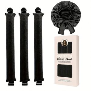 Heatless Curling Rods Set 3 Rods Plus 1 <b>Scarf</b> Jumbo Blowout Medium Sponge Foam Plush for Long Hair Women Daily Styling - Product Image 6