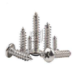 Tornillo Autorroscante de Cabeza Redonda y Cola Puntiaguda, Niquelado, Serie M1.2-M4, para Lámparas LED, Teléfonos Móviles, Electrónica, Tornillo Pequeño - Product Image 1