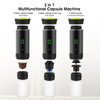 MEILLEURE VENTE En stock Machine à expresso à eau chaude 20 bars, Cafetière portable USB compatible avec café en poudre, petites et grandes capsules