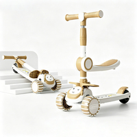 Triciclo infantil de 3 ruedas al por mayor con barra de empuje - Patinete y juguete montable 3 en 1 plegable con música, de fábrica OEM para niños
