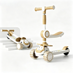 <span class=keywords><strong>Tricycle</strong></span> Enfant 3 Roues avec Barre <span class=keywords><strong>de</strong></span> Poussée - Trottinette Pliable 3-en-1 et Jouet Porteur avec Musique, Vente en Gros, Usine OEM pour Enfants - Product Image 4