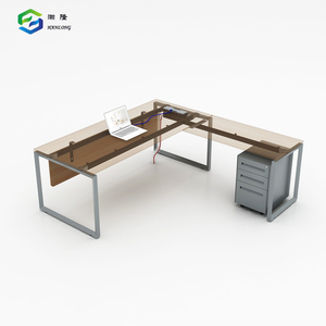 Bureau <span class=keywords><strong>de</strong></span> Secrétaire Extensible Tendance, Grand Bureau d'Ordinateur en Forme <span class=keywords><strong>de</strong></span> L - Product Image 3