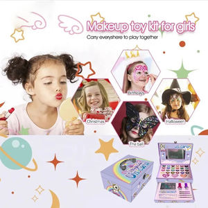 <span class=keywords><strong>Maquillaje</strong></span> para niños Lápiz labial Sombra de ojos Esmalte de uñas Almacenamiento de cosméticos Cajón de dos capas <span class=keywords><strong>Estuche</strong></span> de transporte - Product Image 5