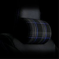 Appui-tête de siège Golf Tartan en cuir PVC avec VW MK7 GTD GTE GTI Tissu Tartan gris Oreiller de siège complet pour accessoires d'intérieur de canapé