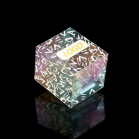 Boîte d'emballage carrée en PVC/PET écologique, effet laser, revêtement UV, lamination brillante, gaufrage, bijoux haut de gamme, soins de la peau, cadeau