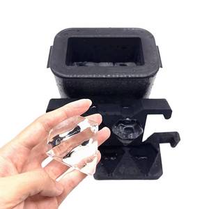New Arrive Eco-Friendly Silicone Crystal Clear Mold 2.5 Inch Large Diamond Shape <b>Cream</b> <b>Maker</b> Ice Tray - Product Image 1