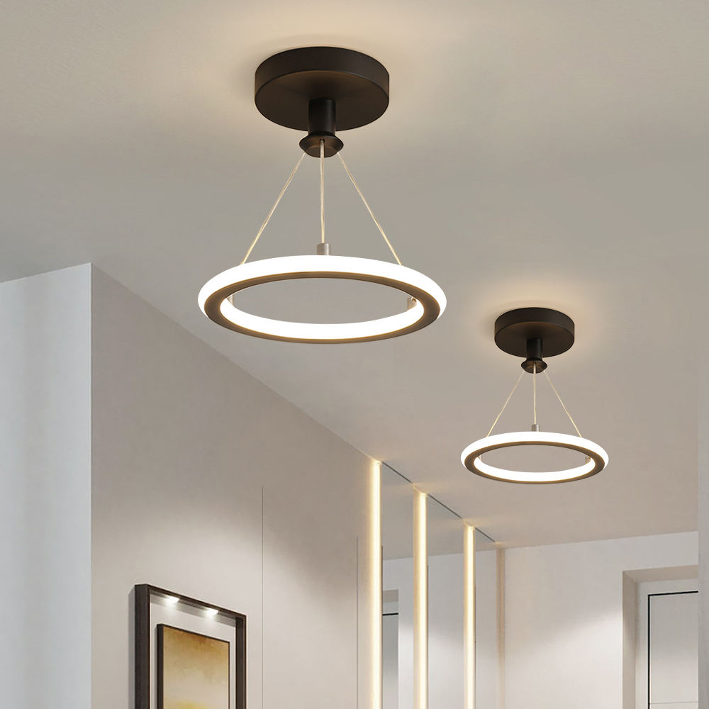 Nordic Modern Metal Acrylic Pendant Light Creative Surface Mounted Design for Living Room Bedroom Aisle Decoration