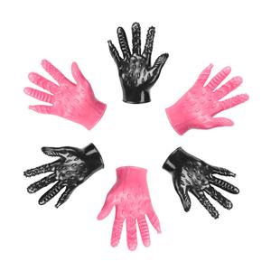 Guantes de Silicona Sensuales Wolf Tooth Negro/Rosa con Sensación Sexual para la Masturbación Vaginal Femenina - Juguetes Sexuales Unisex - Product Image 3