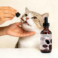 Complément alimentaire liquide naturel pour chats : Glucosamine, Collagène, Huile de saumon, Multivitamines, Suppléments à base de plantes pour la densité osseuse et les articulations