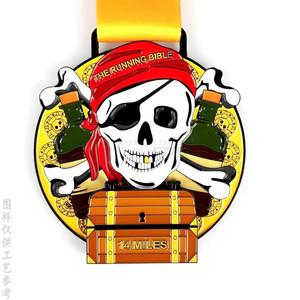 Custom Metal Marathon Medal Zinc Alloy Painted Geometric Shape Durable Business Gift - Product Image 5