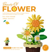 NOUVEAU Nano Blocks Rose Tournesol Plante Fleur Mini Briques Cartoon Building Blocks Sets Toys Kids Toys CLC7219-7230