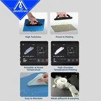 Mellow MintPad Cool Plate Build Surface para Bambu Lab X1 P1 A1 H2D Impresora 3D Adhesión a baja temperatura Cama de impresión flexible de doble cara