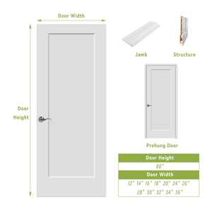 USA Lager Vorgefertigte Wabenkern-Hohlkern-Innentür aus Holz im Shaker-Stil mit Weißem Grundierungslack - Product Image 2