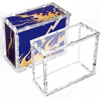 2 boîtes de rangement portables en acrylique écologiques, protégées contre les UV et anti-poussière, compatibles avec les cartes de jeu TCG