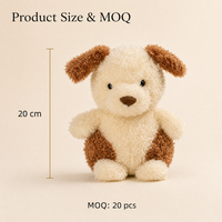 Peluche chiot douce de 20 cm pour machines à griffes, cadeaux de mariage, cadeaux de fête, vente en gros