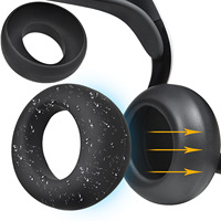 Coussinets d'oreille de remplacement Defean compatibles avec PS5 sans fil, housse de protection en silicone PULSE 3D housse étanche en silicone