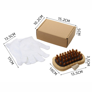 Portable SPA En Bois Massage Corps Brosse Bambou Gants <span class=keywords><strong>De</strong></span> <span class=keywords><strong>Bain</strong></span> En Bois avec <span class=keywords><strong>Coussin</strong></span> D'air pour Guasha Grattage Jambes Cou Cuisse Dos - Product Image 6