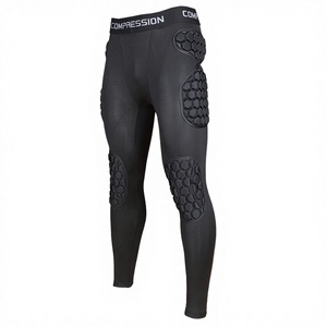 Pantalones de Portero de Fútbol Acolchados para Hombre con Logotipo Personalizado, Compresión Ajustada con Protección Hexagonal para Fútbol y Baloncesto - Product Image 3