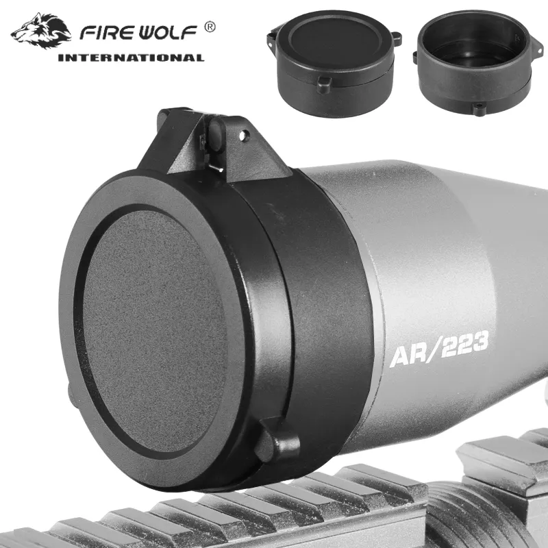 FIRE WOLF 50 Uds cubierta de lente de resorte de tapa rápida deportes al aire libre vista óptica accesorios de alcance de caza