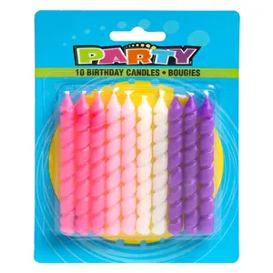 New Arrival Globally Popular Colourful Simple Pattern Happy Birthday Candles For Party And Wedding Celebrations