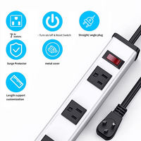 Regleta de alimentación PDU con 11 tomas de CA, cable de extensión, protector contra sobretensiones y sobrecargas, para montaje en rack, gabinete o banco de trabajo