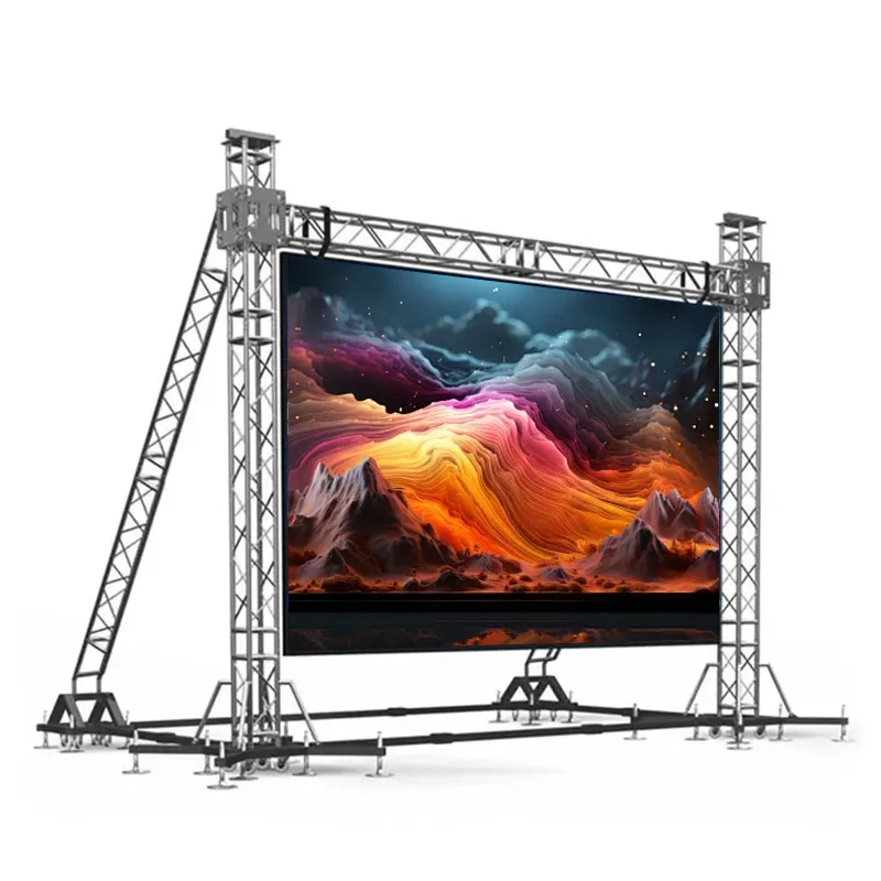 P2.604 Full-Color Led Display Binnen En Buiten Hd Verhuur Podium Achtergrondscherm P10 Xx Hd Video Wall Led Scherm