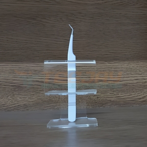 Soporte de exhibición de acrílico transparente y duradero para 1 pinza, para pinzas de pestañas y cejas - Product Image 1
